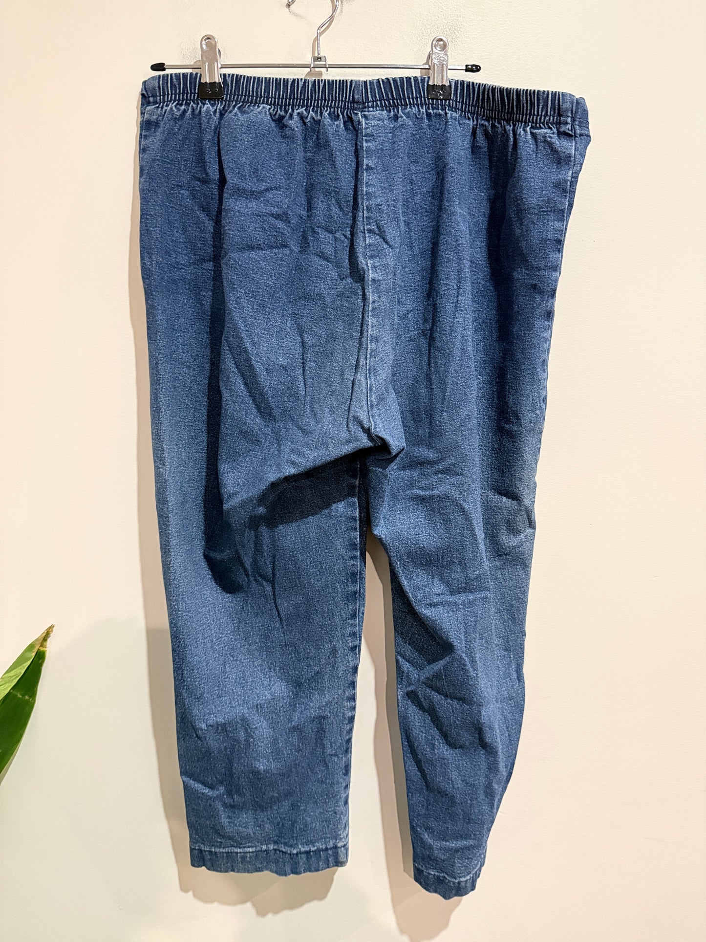 Maya Blue Ombre Denim Cropped Jeans - Size L