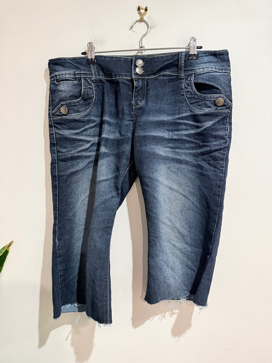 Cut Label Cut Off Denim Shorts - 98cm waist