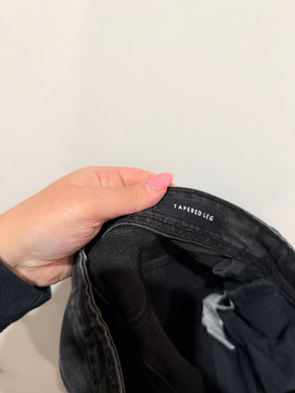 Cotton On Mens Black Tapered Leg Jeans - Size 30