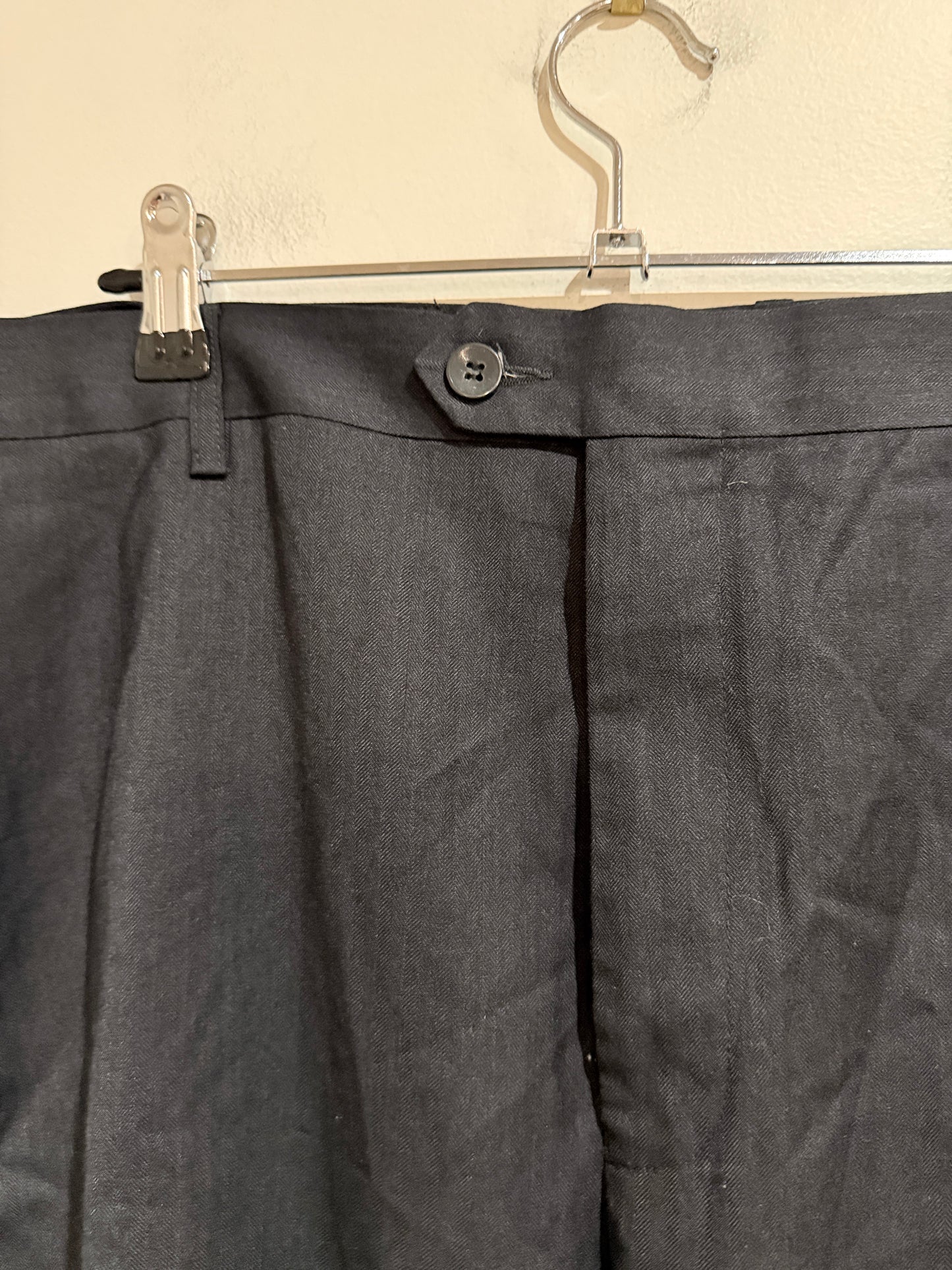 Zanebono Black Wool Blend Dress Pants - Size 40”