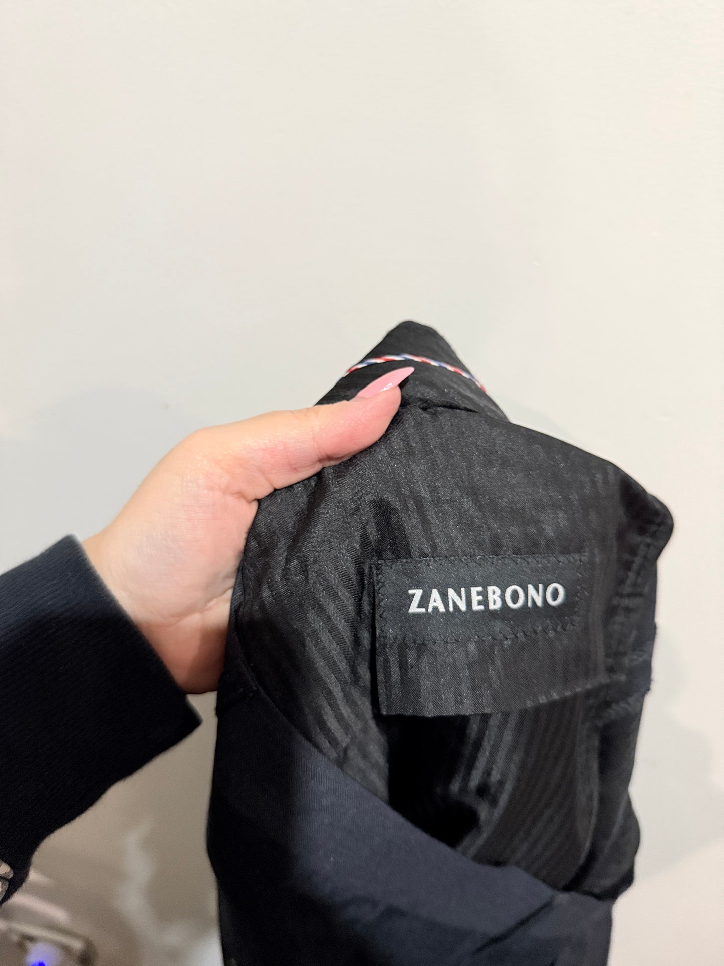 Zanebono Black Wool Blend Dress Pants - Size 40”