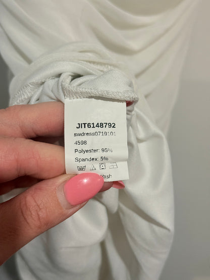Shein White Ruched Slip Dress - u/arm 40cm