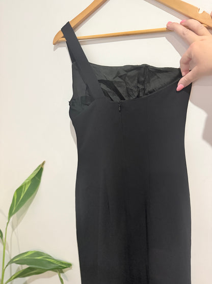 Annmaree Chambers (NZ) Black One-Shoulder Dress - 40cm u/arm