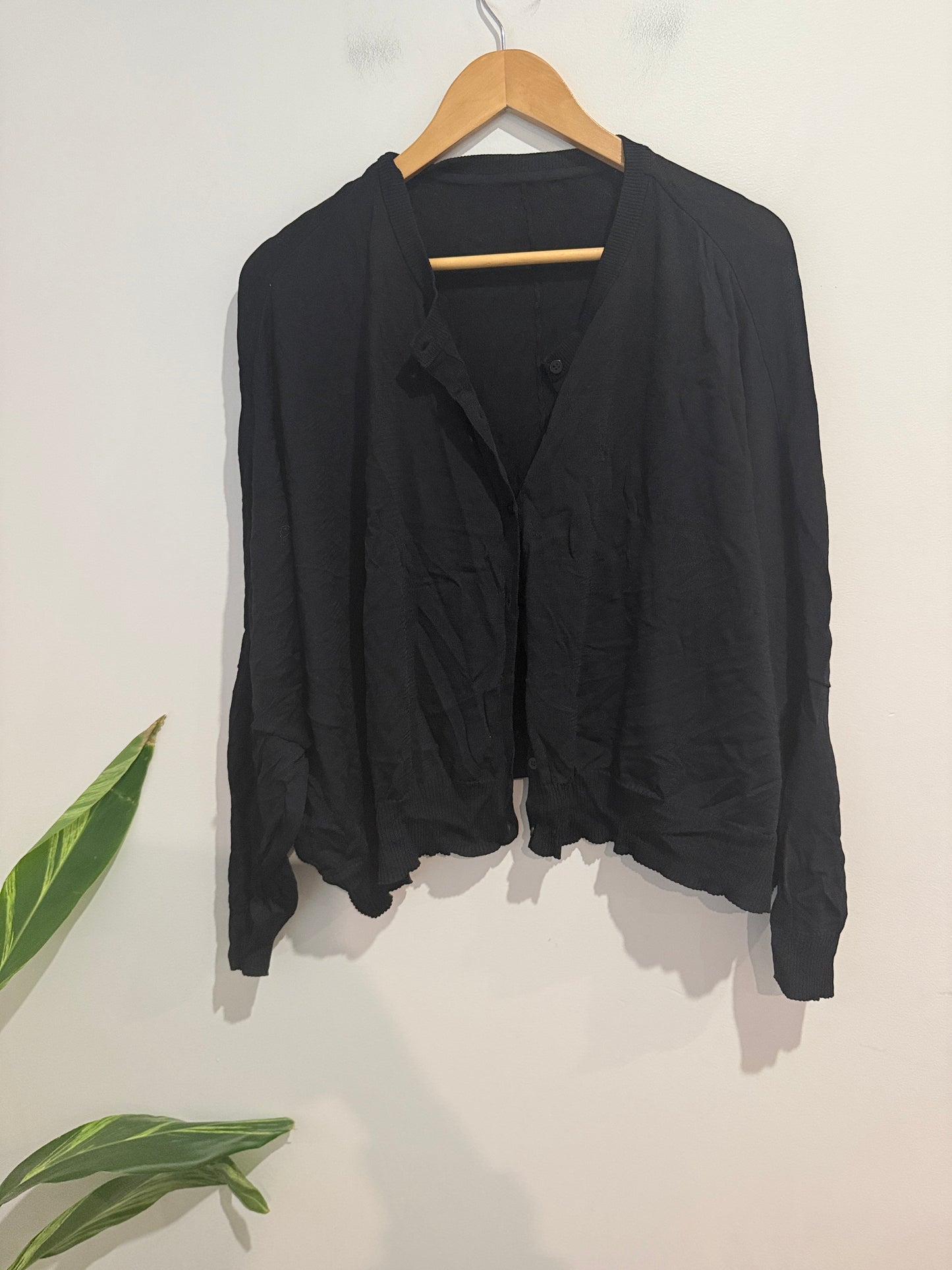 Moochi Black V-Neck Cardigan - Size M