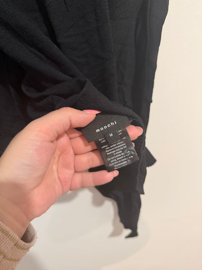 Moochi Black V-Neck Cardigan - Size M