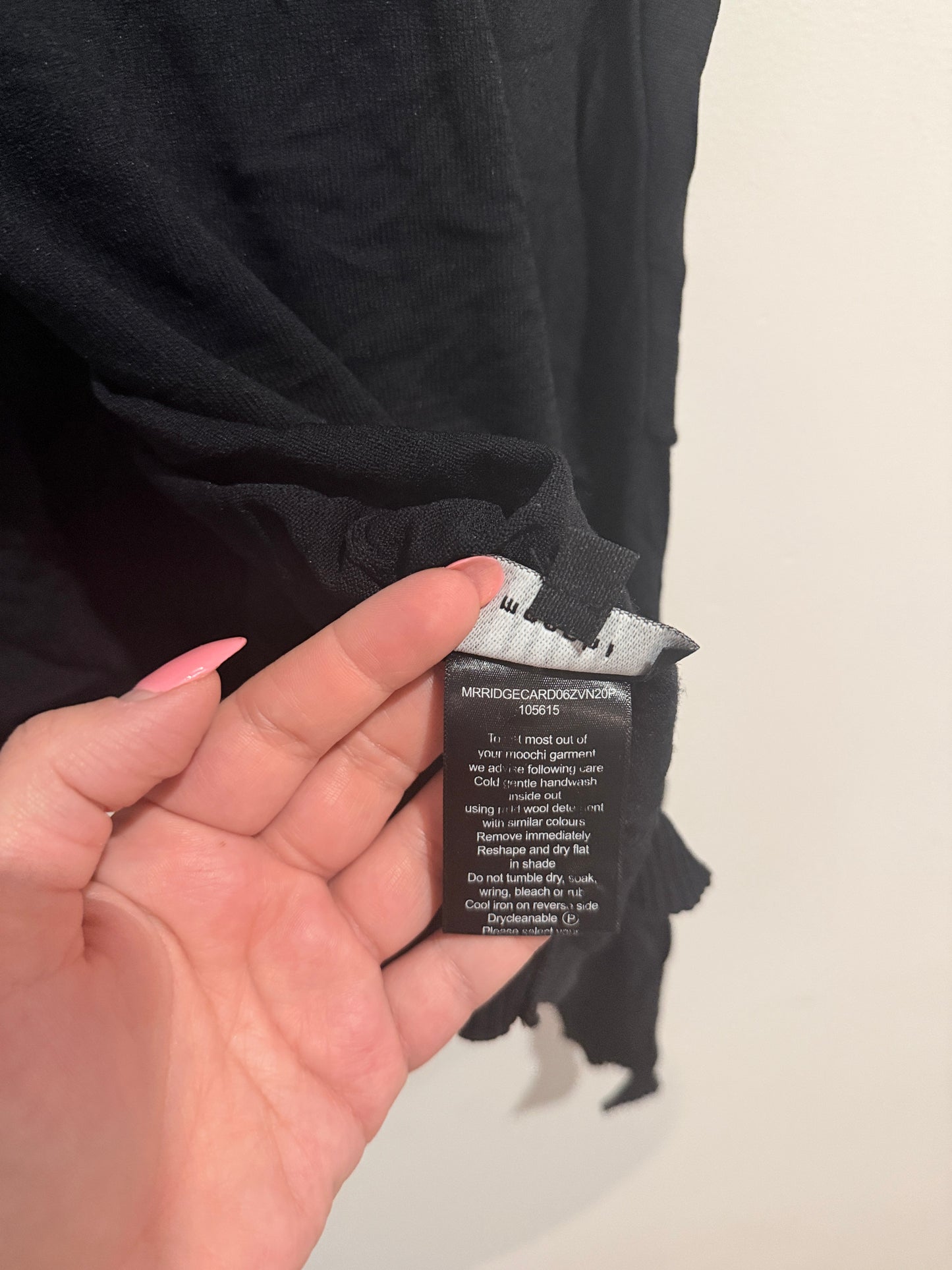 Moochi Black V-Neck Cardigan - Size M