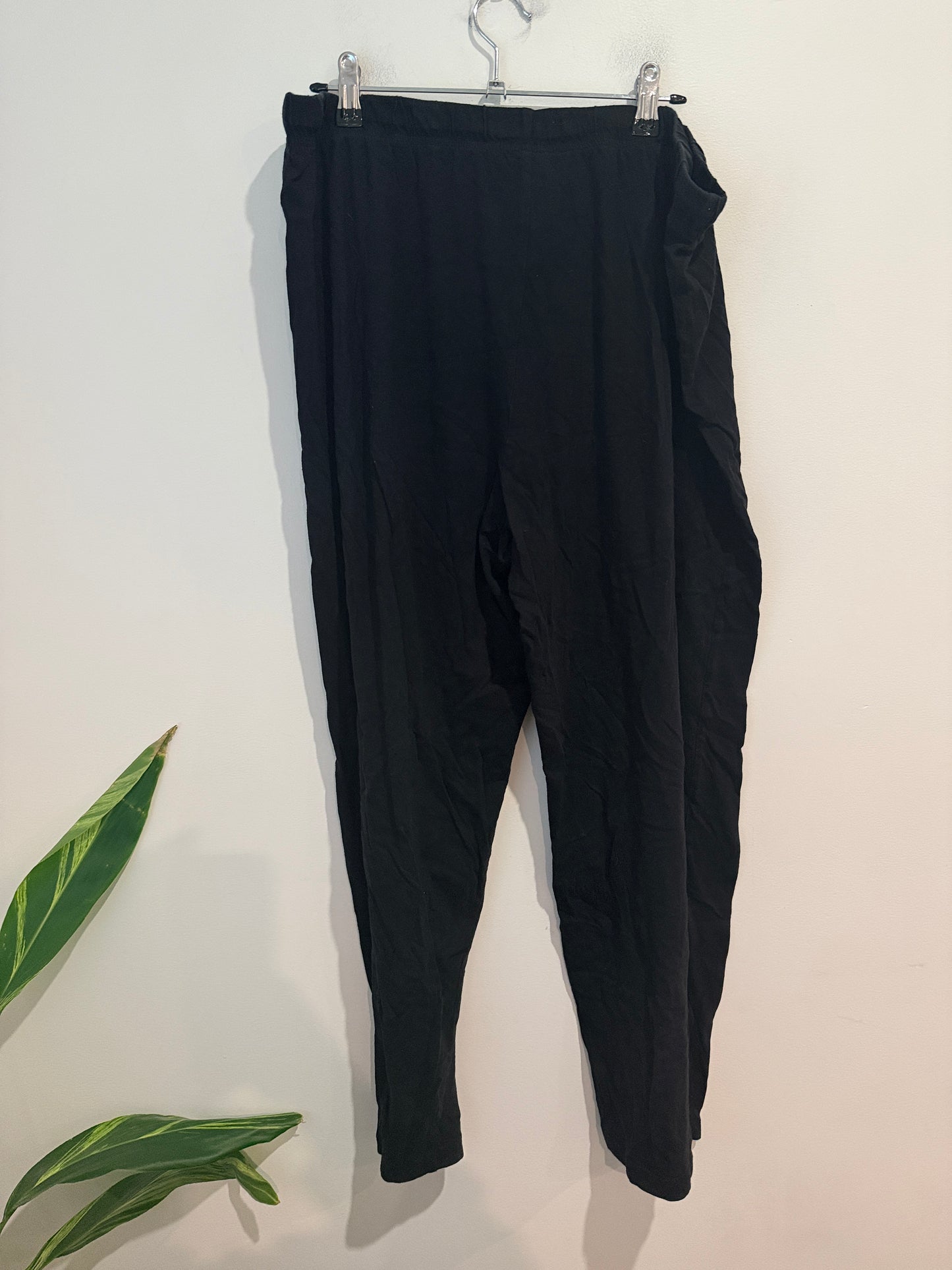 H&H Black Cotton Pants - Size L-XL