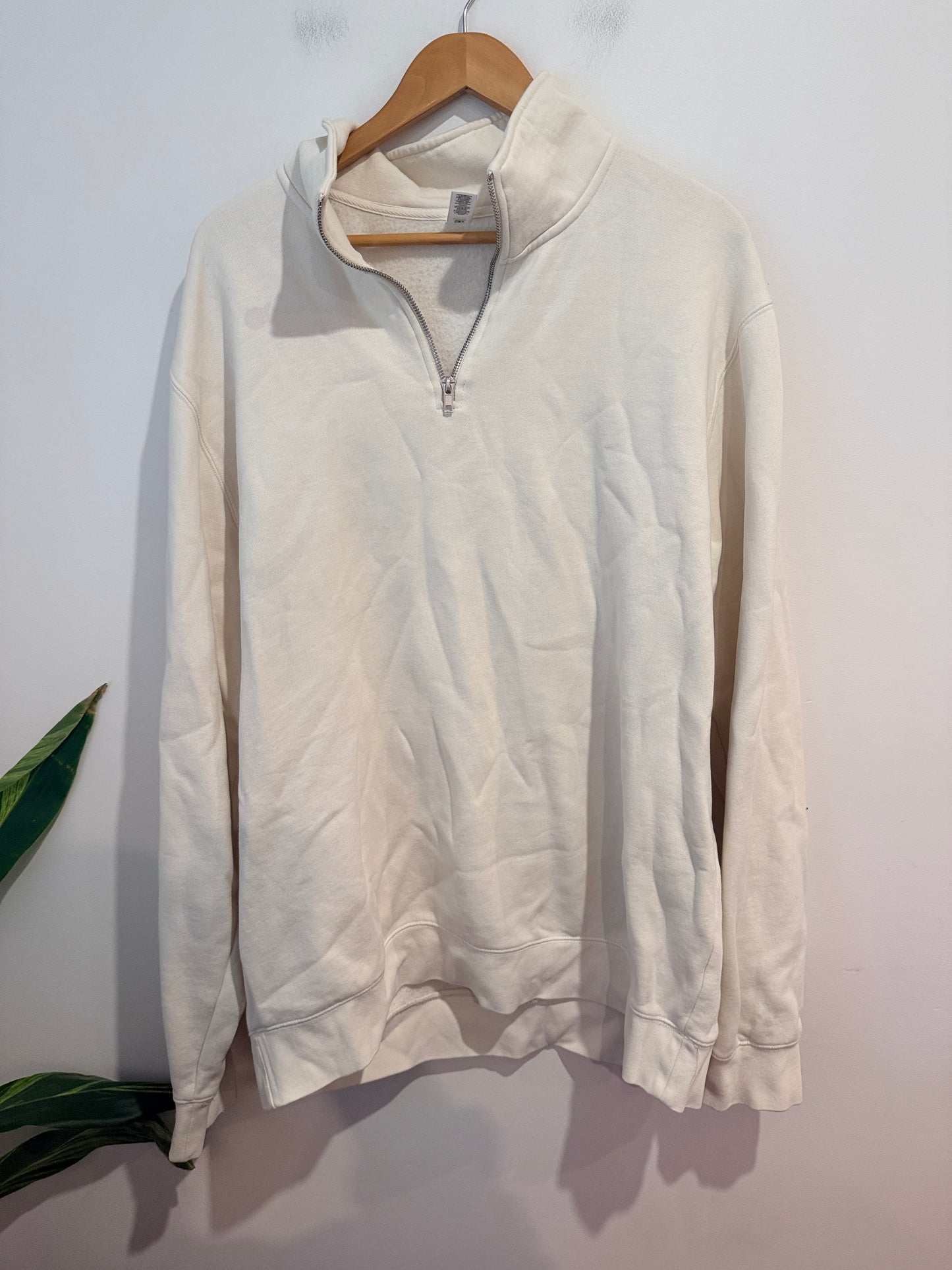 AS Colour Cream Half Zip Sweatshirt - Size 2XL