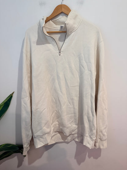 AS Colour Cream Half Zip Sweatshirt - Size 2XL