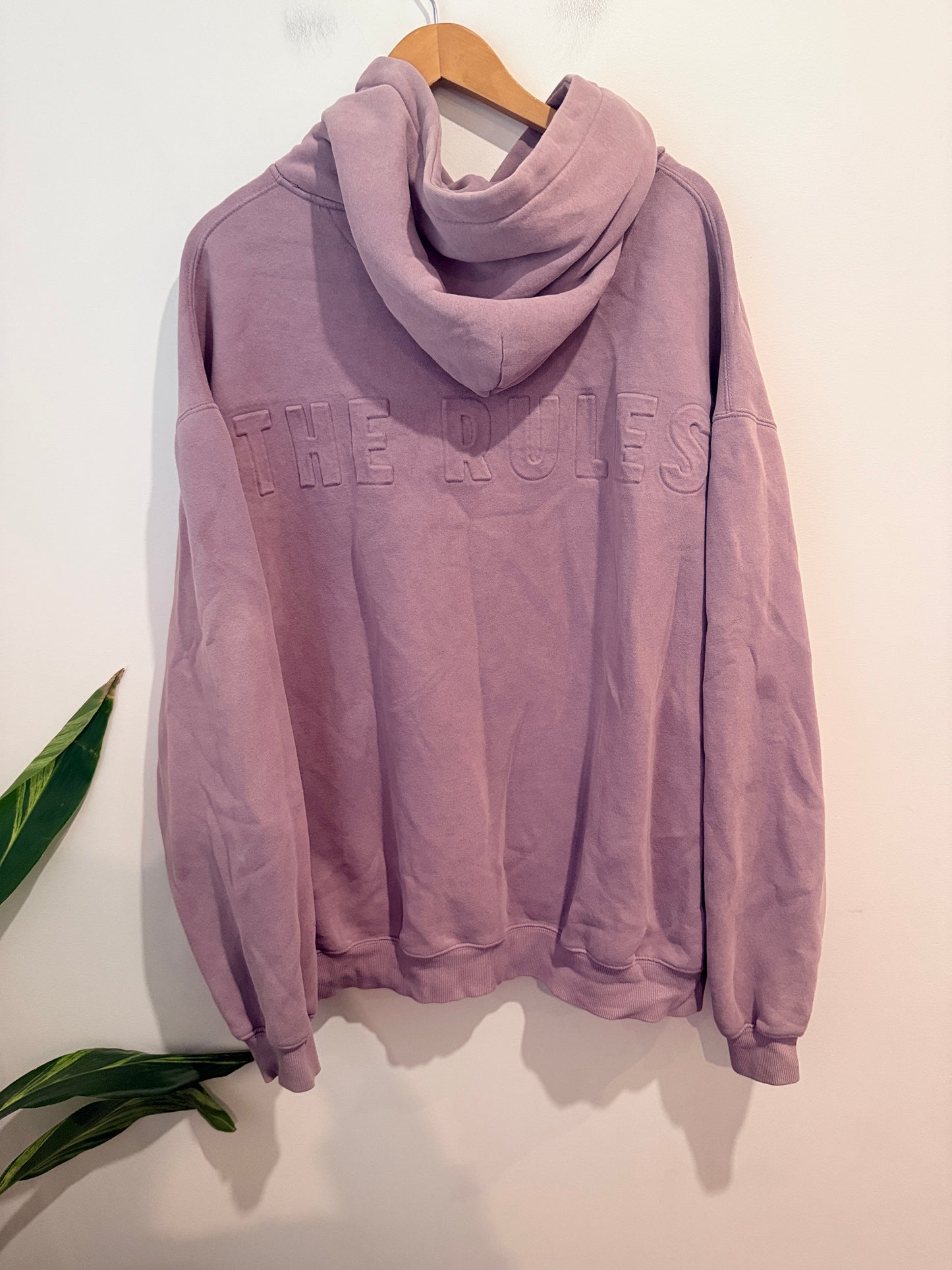 YKTR Mauve "You Know" Embossed Hoodie - Size 2XL
