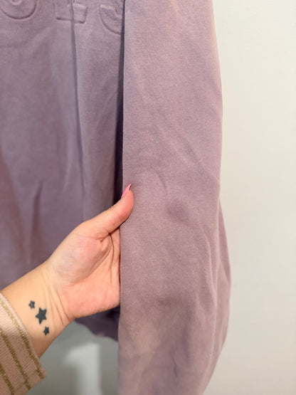 YKTR Mauve "You Know" Embossed Hoodie - Size 2XL