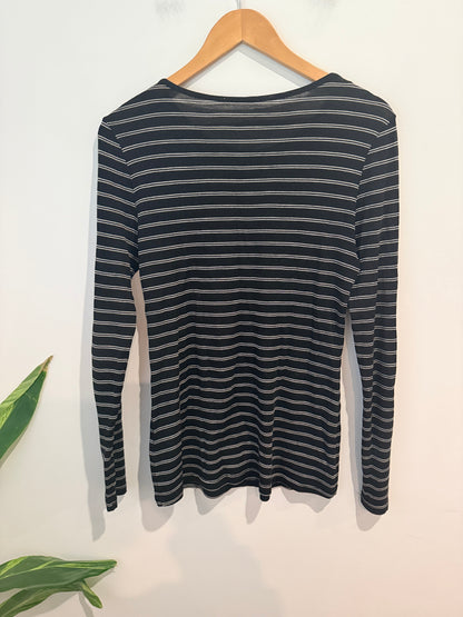 Cut Label Merino Striped Long Sleeve Top - 44cm u/arm