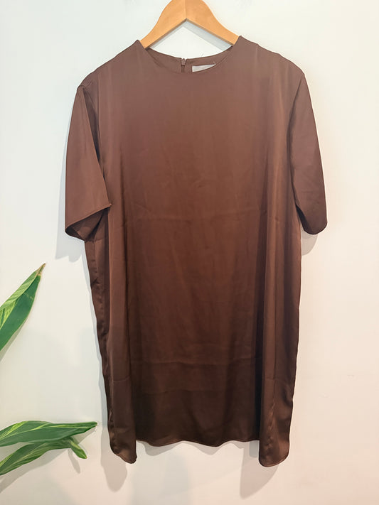 H&M Brown Shift Dress - L