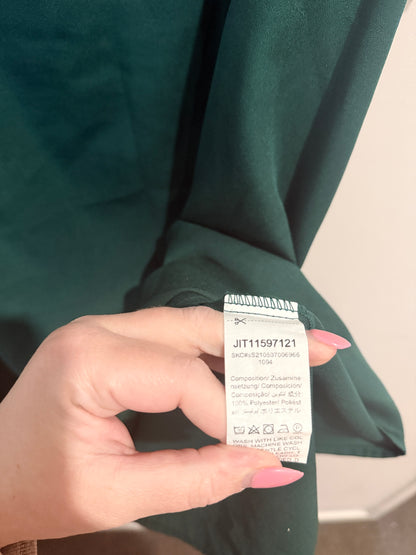Shein Curve Forest Green Scallop Tunic - Size 1XL