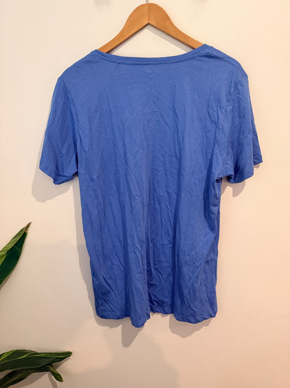 Favourites Blue Organic Cotton Tee - Size 20