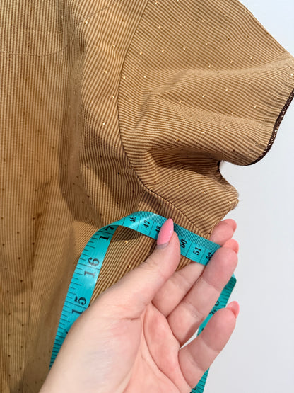 Brand Unknown Tan Pinstripe Shift Dress - 51cm u/arm