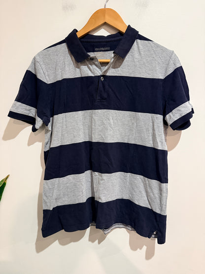 Giordano Striped Polo Shirt Size M | 170/96A | U/Arm to U/Arm 50cm