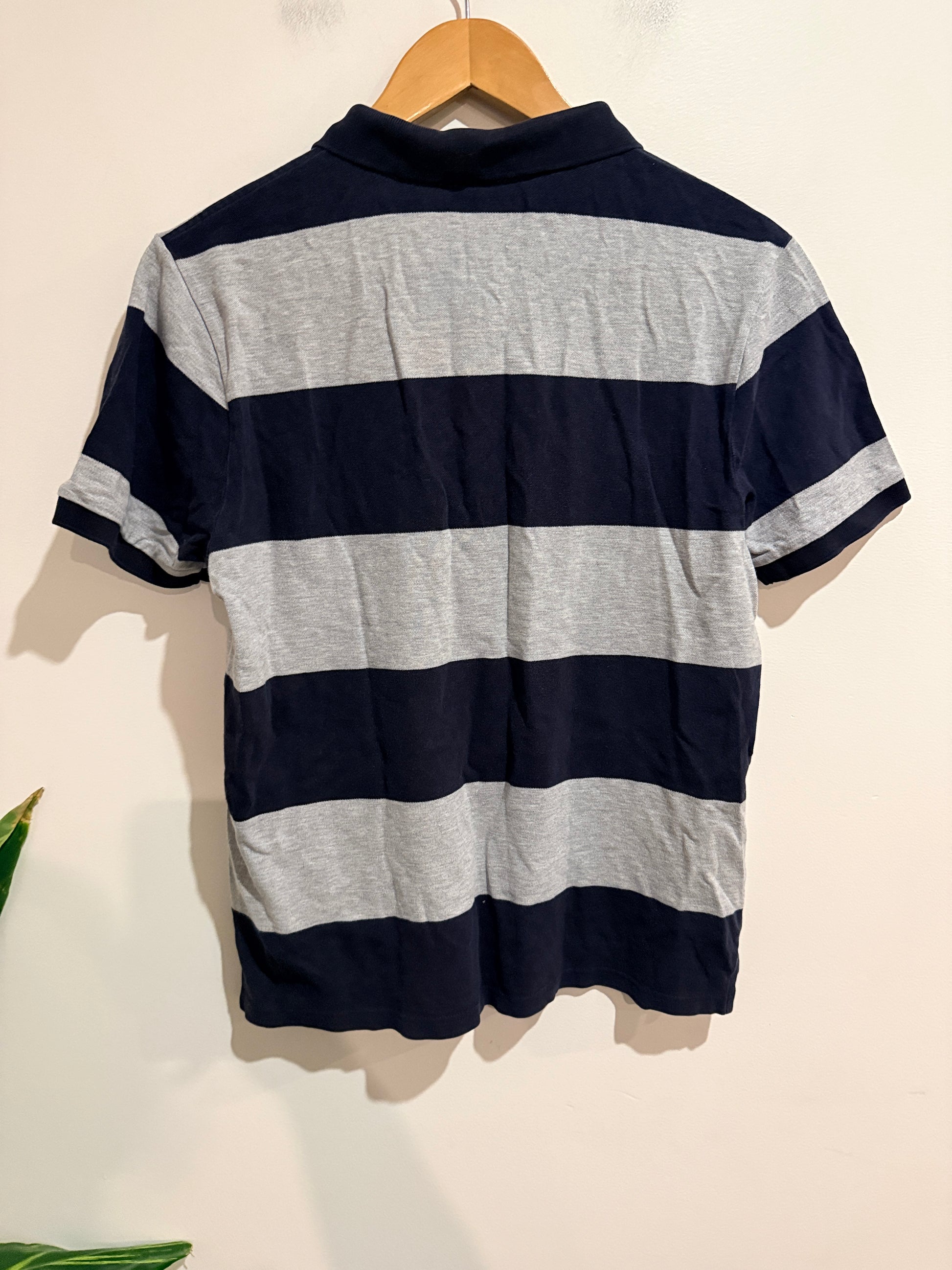 Giordano Striped Polo Shirt Size M | 170/96A | U/Arm to U/Arm 50cm