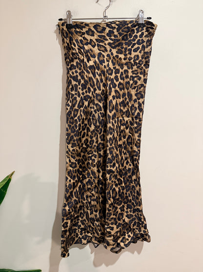 H & M Leopard Print Skirt Size 36