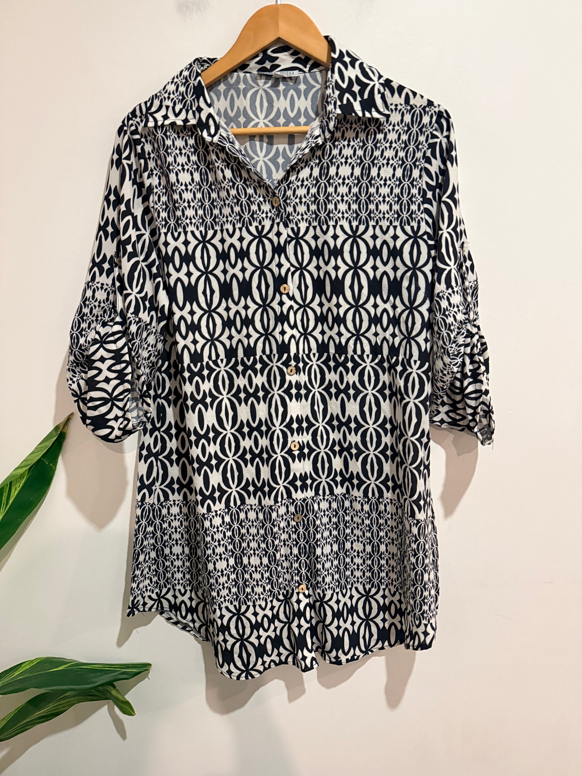 Misha Shirt Tunic Blouse Size 14