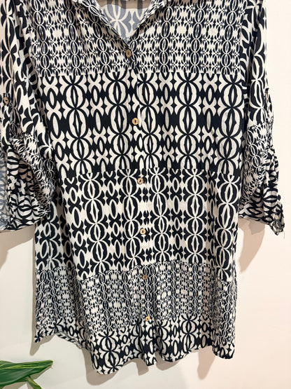 Misha Shirt Tunic Blouse Size 14