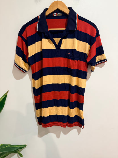 N.F Striped Polo Shirt Size U/Arm to U/Arm 55cm