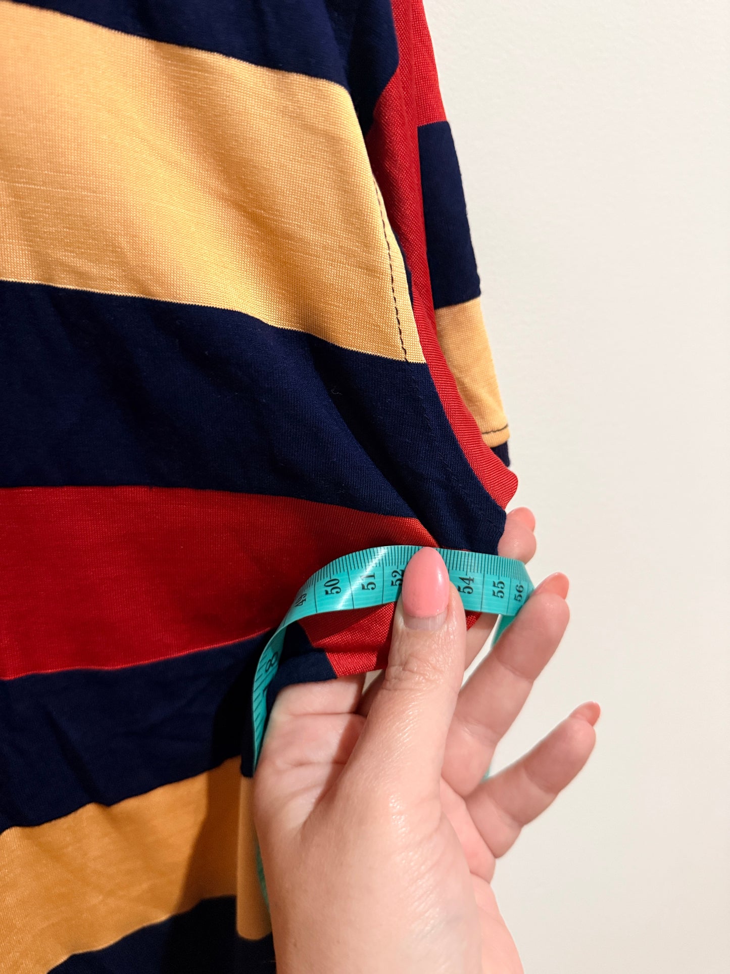 N.F Striped Polo Shirt Size U/Arm to U/Arm 55cm