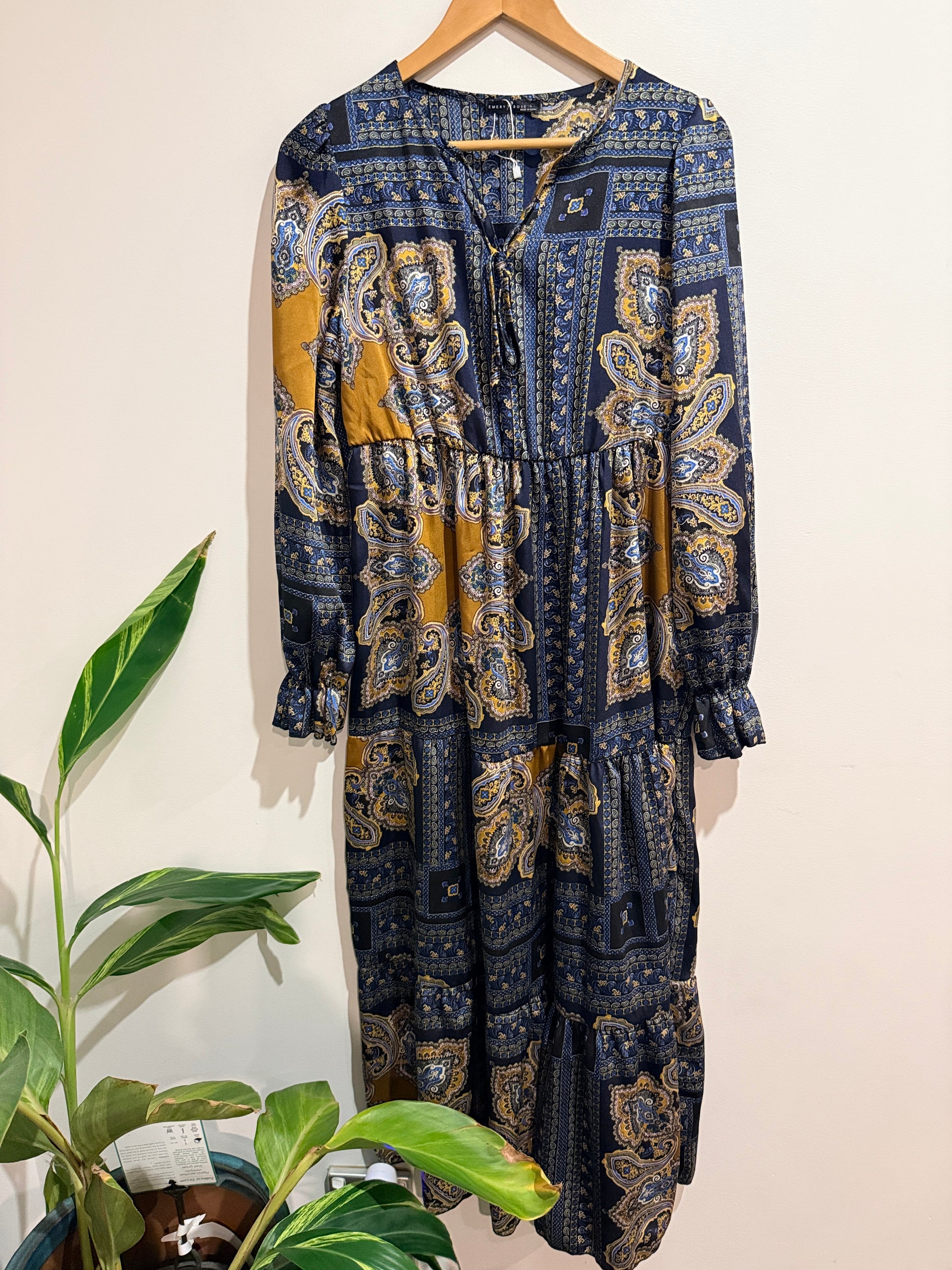 Emery Rose Paisley Print Dress Size L