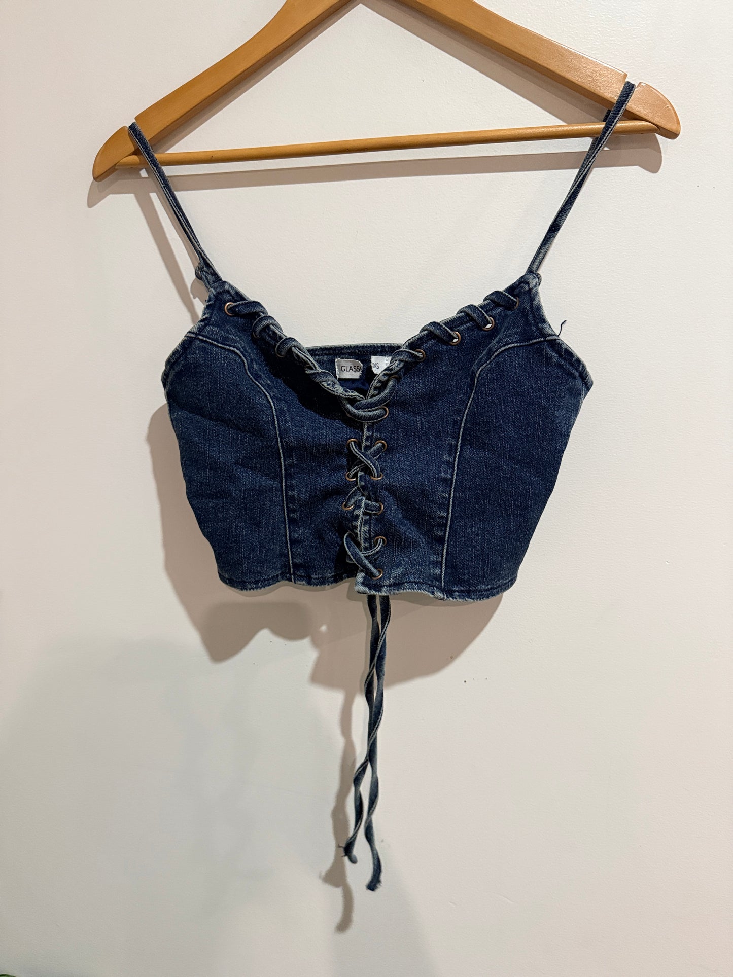 Glassons Denim Corset Top Size 10