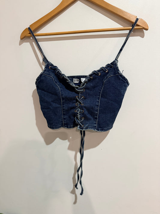 Glassons Denim Corset Top Size 10