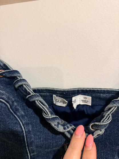 Glassons Denim Corset Top Size 10