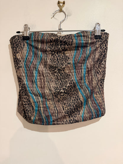 Glassons Brown Animal Print Tube Top - Medium