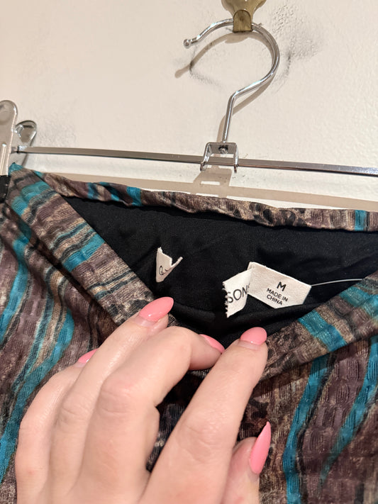 Glassons Brown Animal Print Tube Top - Medium