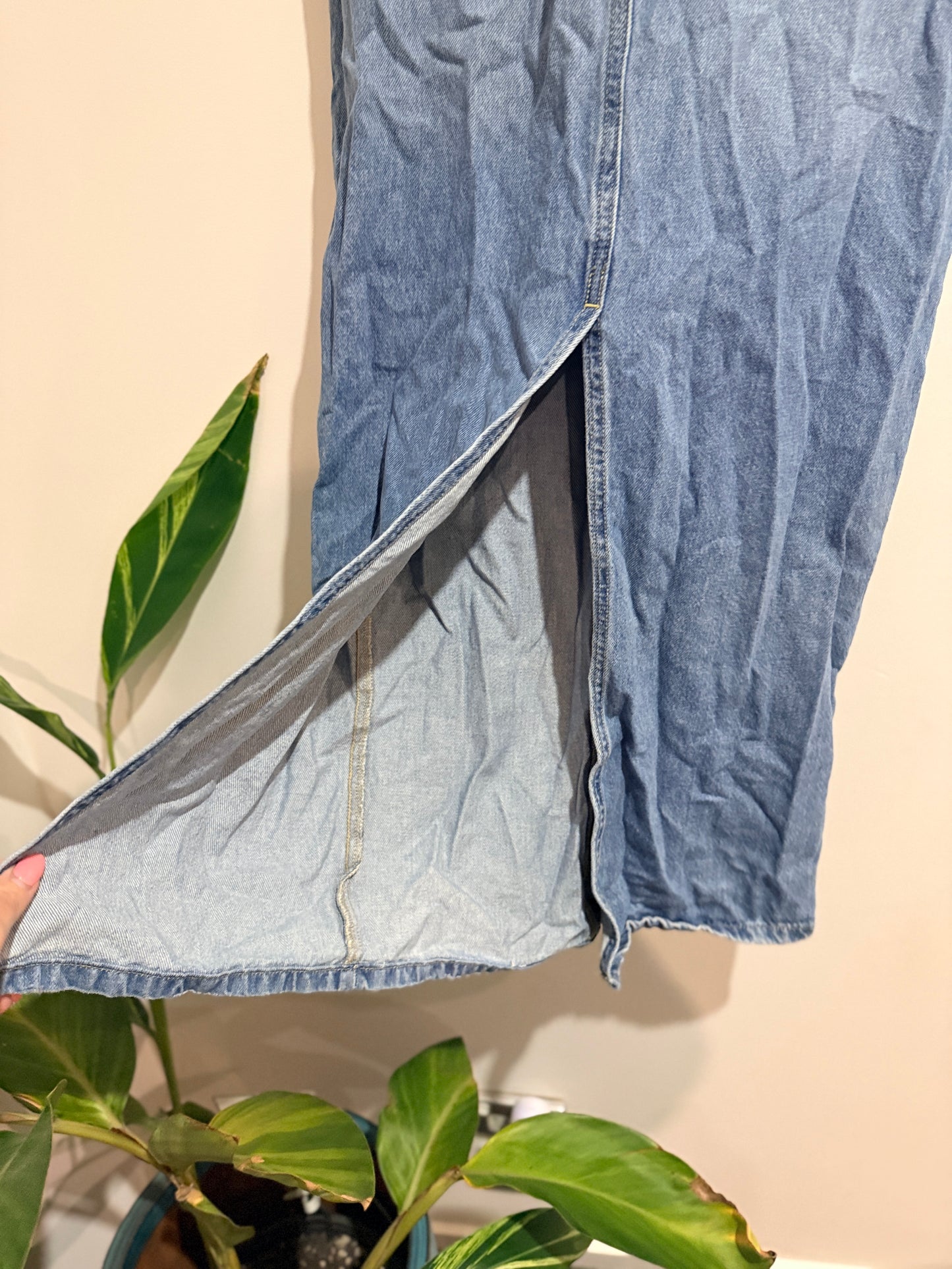 Cotton On Blake Denim Maxi Skirt Light Wash - Size 6