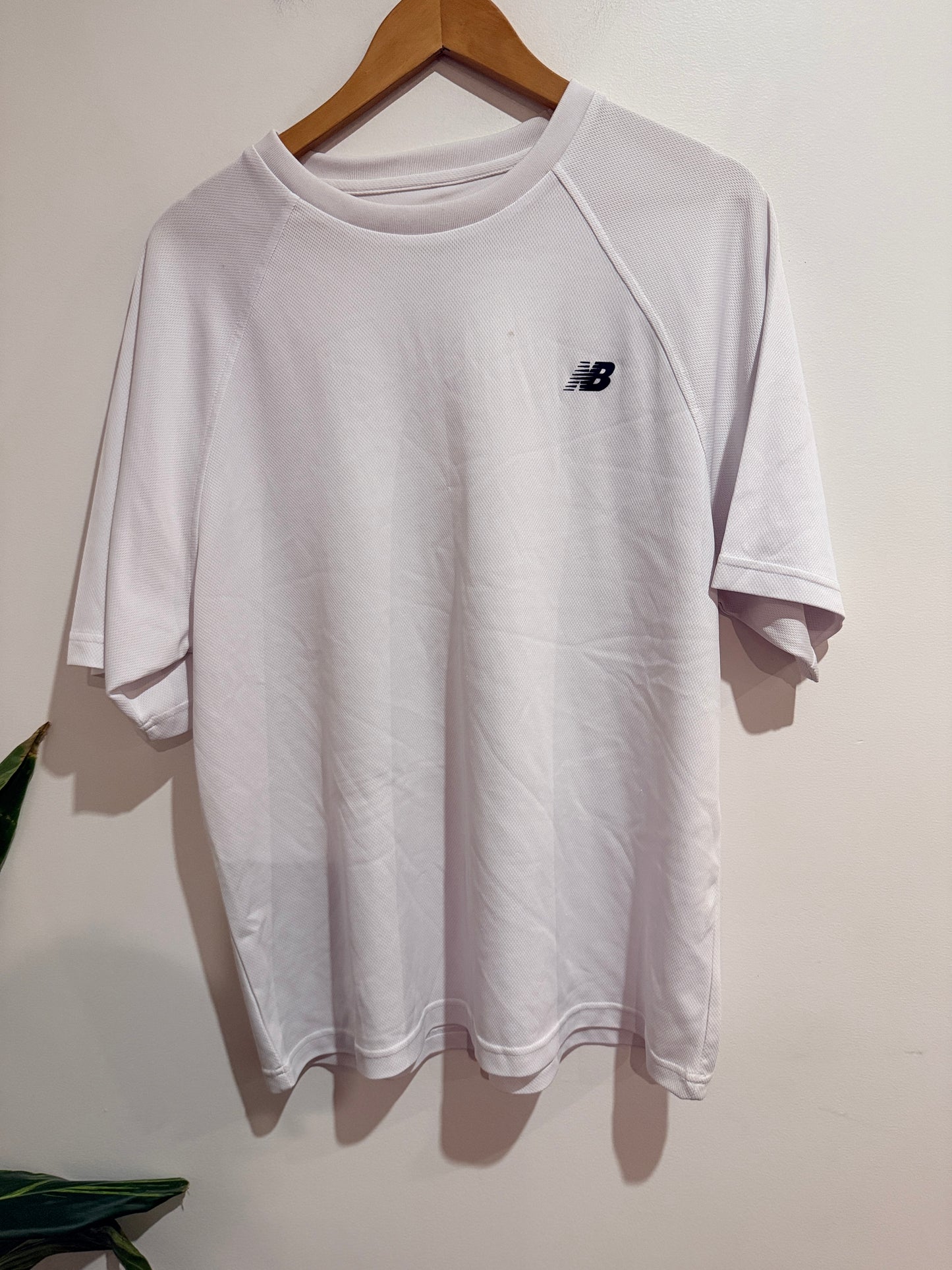 New Balance White Performance T-Shirt - XL