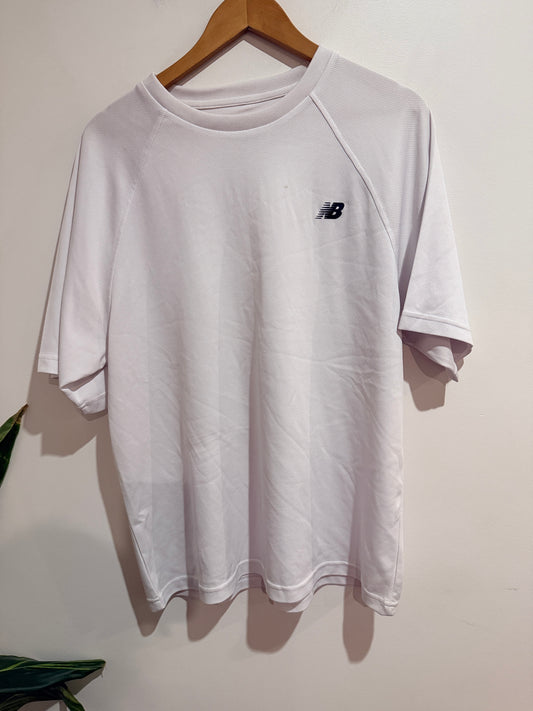 New Balance White Performance T-Shirt - XL