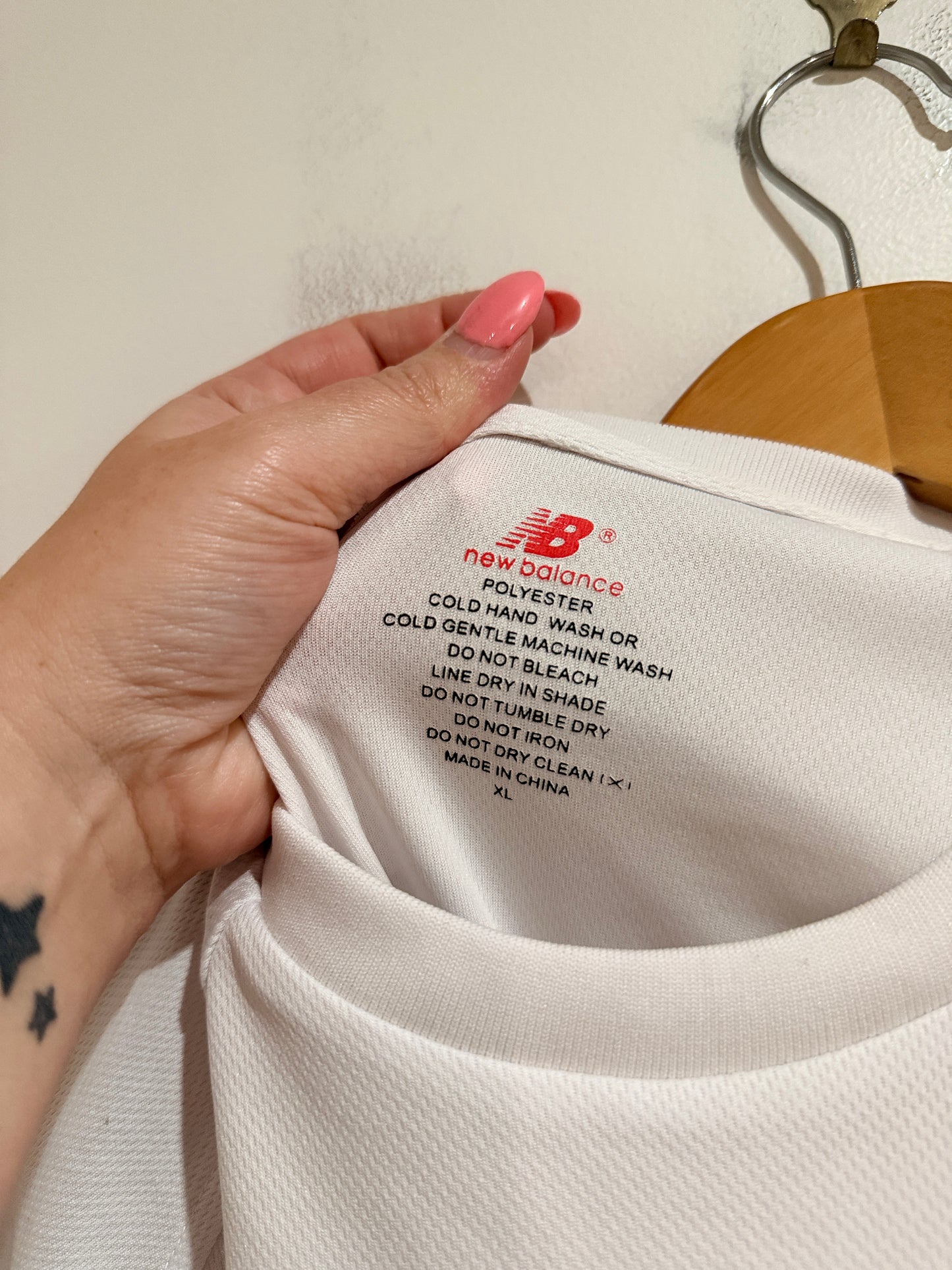 New Balance White Performance T-Shirt - XL