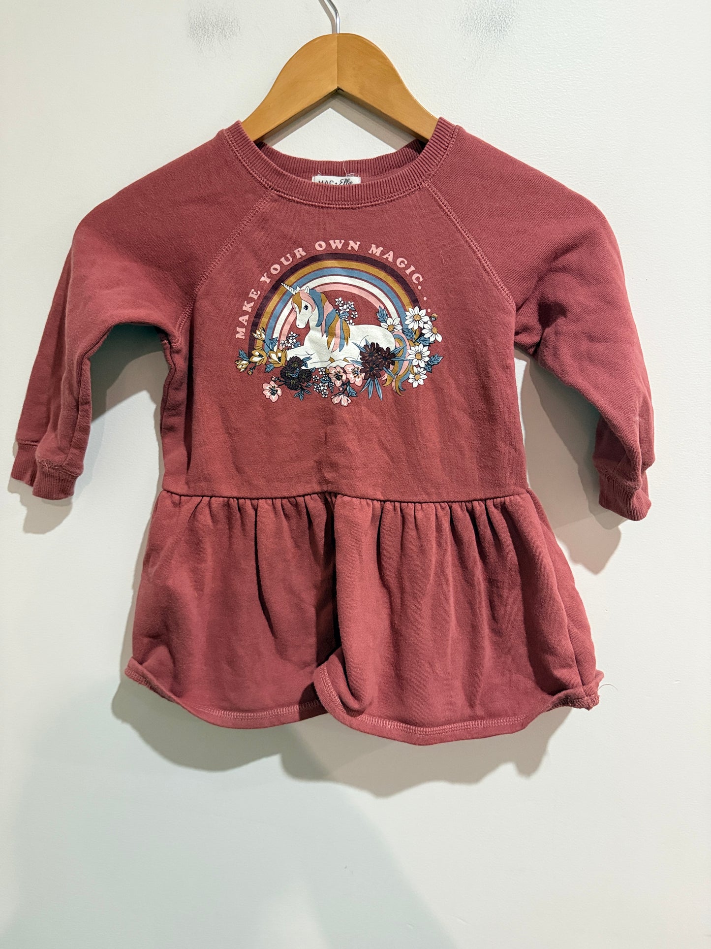 Mac + Ellie "Make Your Own Magic" Unicorn Sweat Dress - Size 5