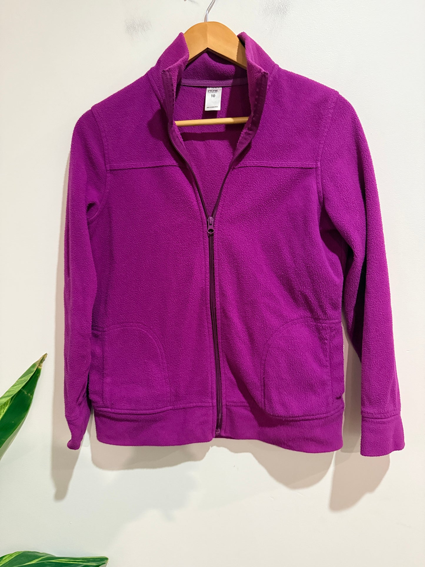 Now Purple Fleece Zip Jacket - Size 10