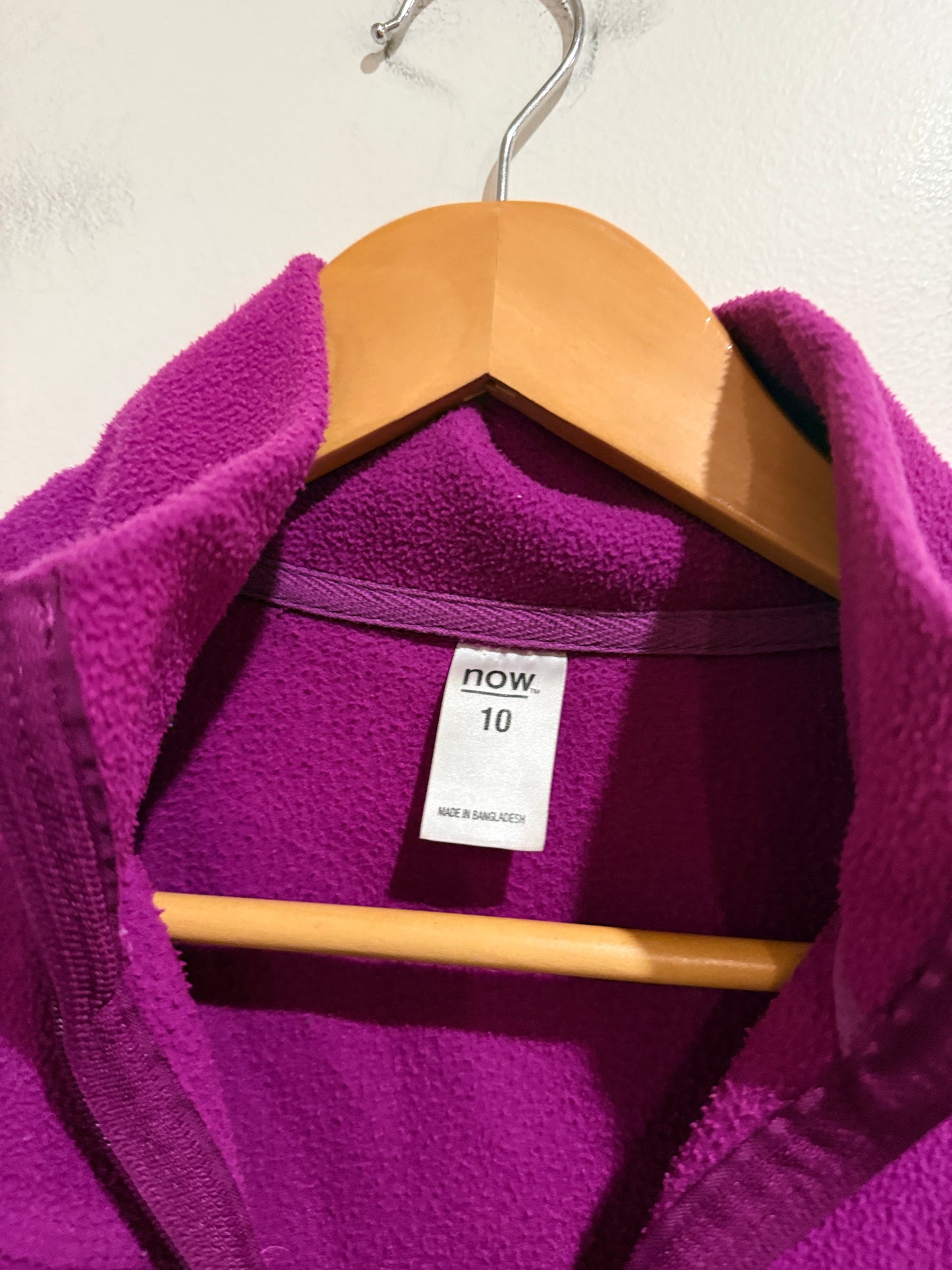 Now Purple Fleece Zip Jacket - Size 10