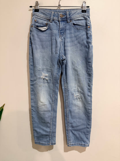 YO Boys Light Wash Distressed Jeans - Size 8