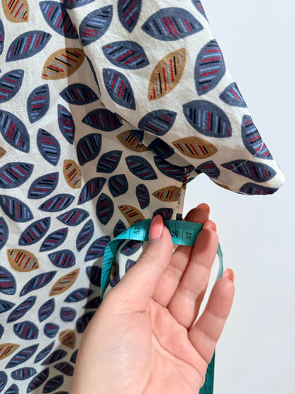 Brand Unknown Leaf Print Shift Dress - 56cm u/arm