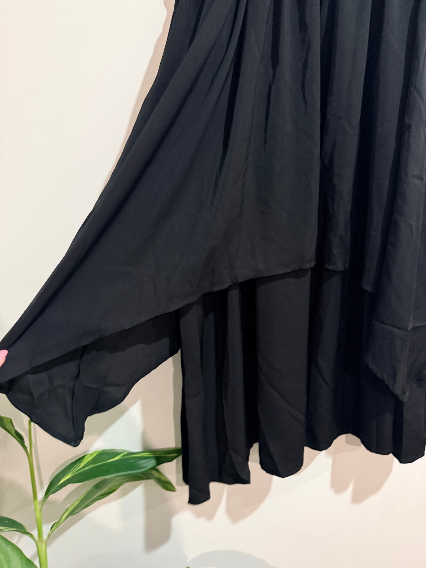 Brand Unknown Black Overlay Skirt - 90cm Waist