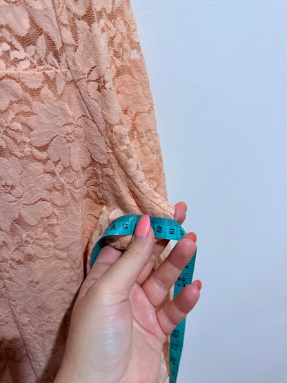 Club L Peach Floral Lace Dress - 60cm u/arm