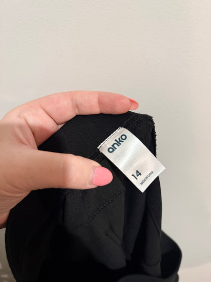 Anko Black Pull-On Skinny Pants - Size 14