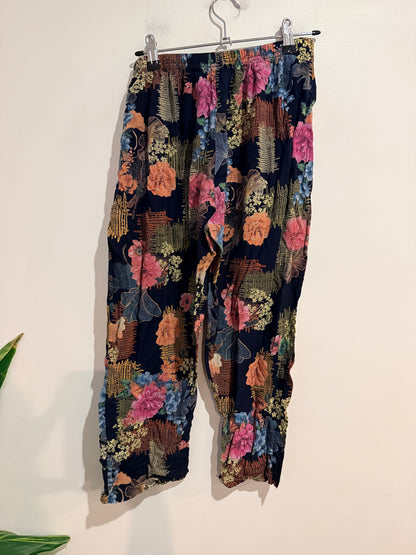 Brand Unknown Multicolour Floral Print Harem Pants - 66cm Waist