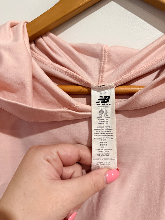 New Balance Pink Hooded Pullover - XL