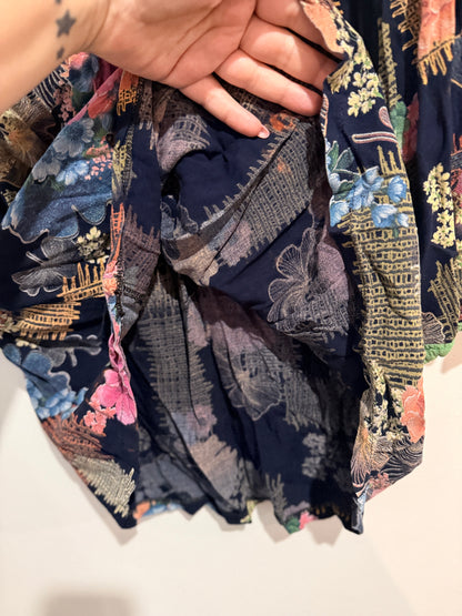 Dot Dot Floral Print Blouse - 54cm u/arm