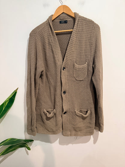 OVS Chunky Knit Cardigan Taupe - XL