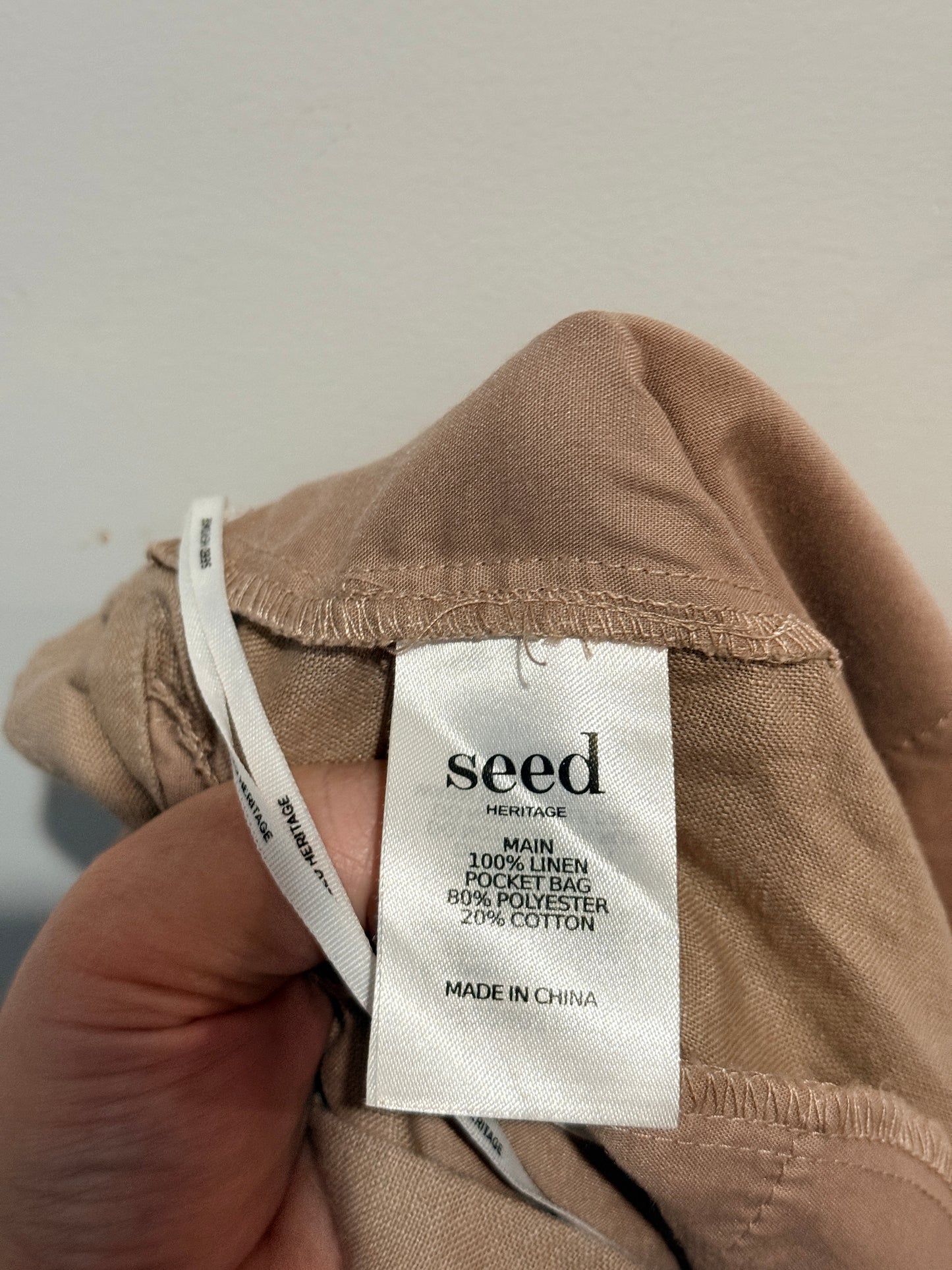 Seed Heritage Linen Wide Leg Pants Beige - Size 8